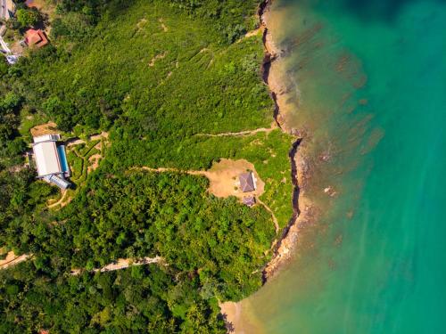 an aerial view of the shoreline of the ocean at Villa Vista by The Serendipity Collection in Mirissa