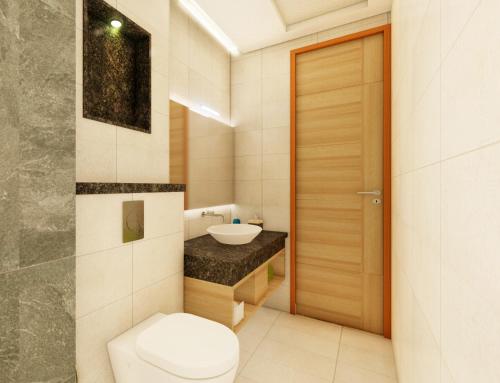 Bilik mandi di Hotel Aqua Vibes
