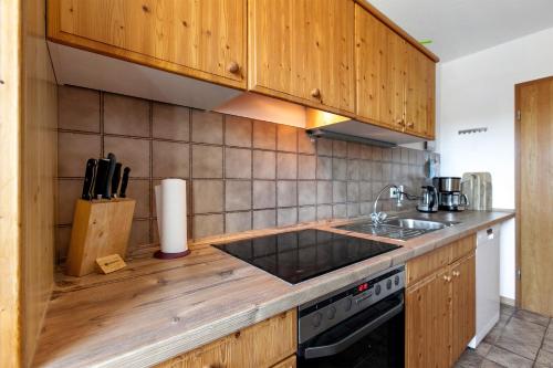Dapur atau dapur kecil di Ferienwohnung - Rote Koje Oben