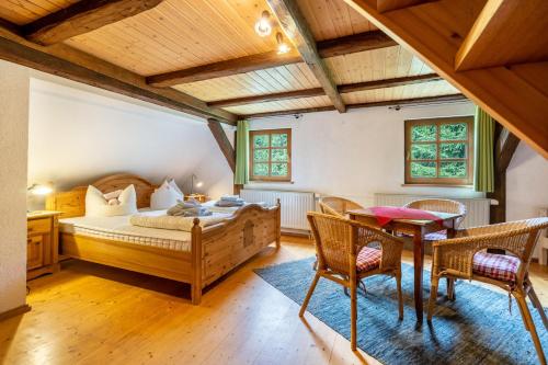 Ένα ή περισσότερα κρεβάτια σε δωμάτιο στο Ferienhaus Henneberg