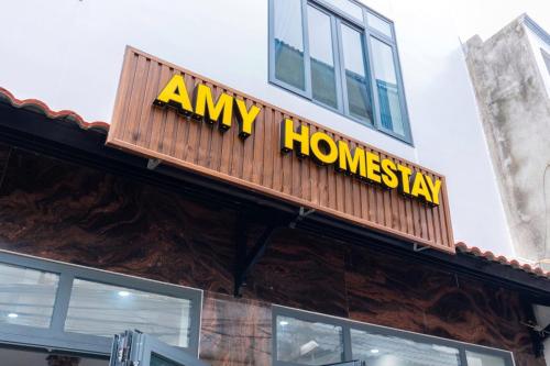 a sign on the top of a building at AMY homestay in Vung Tau