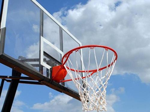 a basketball hoop with a ball in it at The Beautiful & Cozy Malvec Chalet in Tobyhanna