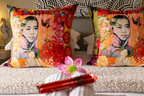 Katil atau katil-katil dalam bilik di Pearl Moon Boutique Suites