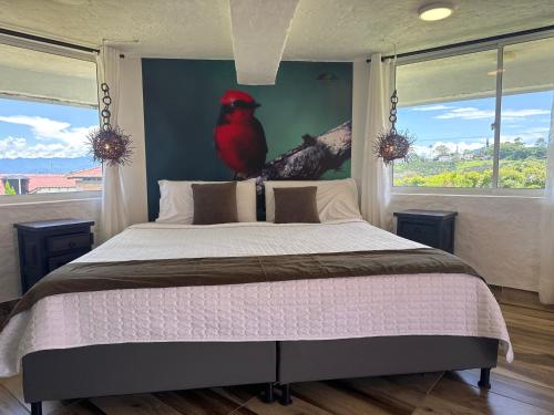 Cama o camas de una habitación en finca turística DanuBio Alojamiento Rural Pereira Risaralda