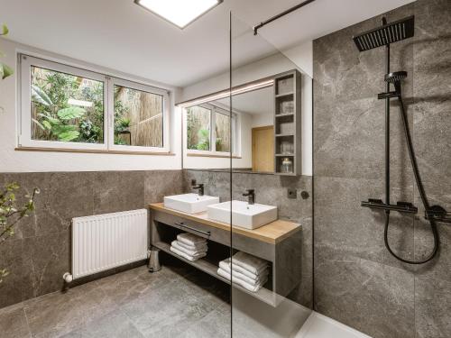 Koupelna v ubytování Alpenapartments