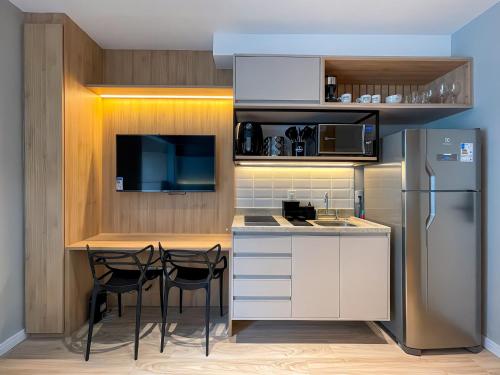 Dapur atau dapur kecil di ParkSide Jardim Paulista