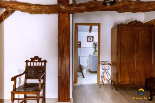 Postel nebo postele na pokoji v ubytování casa lujo orcunion