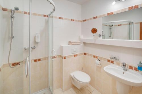 Koupelna v ubytování Hotel Kolonie