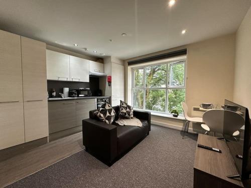 Η κουζίνα ή μικρή κουζίνα στο Studio Flat in Bolton