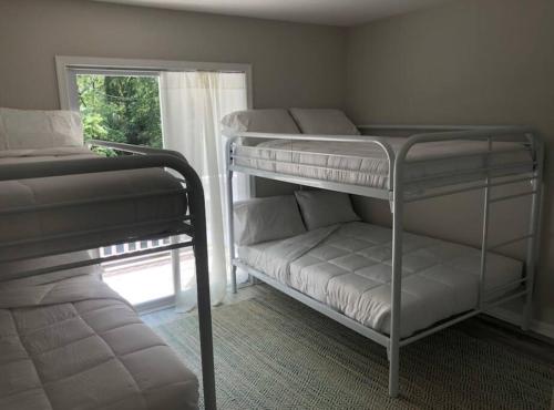 a room with two bunk beds and a couch at Cozy Virginia Beach Vacation Home in Virginia Beach