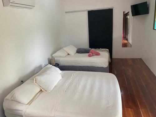 Postel nebo postele na pokoji v ubytování Cahuita Nest Containers studio homes