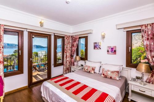 Cama o camas de una habitación en Badem Tatil Evi