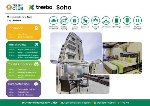 Certifikát, hodnocení, plakát nebo jiný dokument vystavený v ubytování Treebo Soho Newtown Near New Town Bus Stand