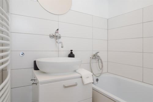 Koupelna v ubytování Apartmán Měšťanský dům