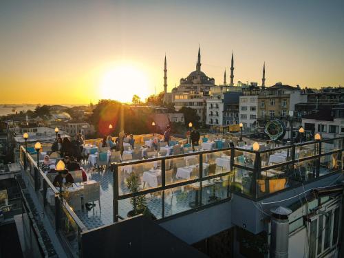 a view of a building with a view of the blue mosque at The Byzantium Suites Hotel & Spa in Istanbul