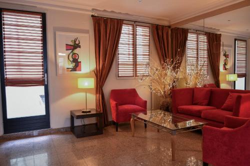 Χώρος καθιστικού στο Hôtel des Deux Avenues