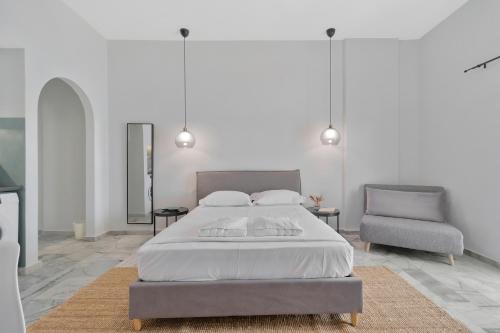 Postel nebo postele na pokoji v ubytování Kavouraki Apartment & Studio
