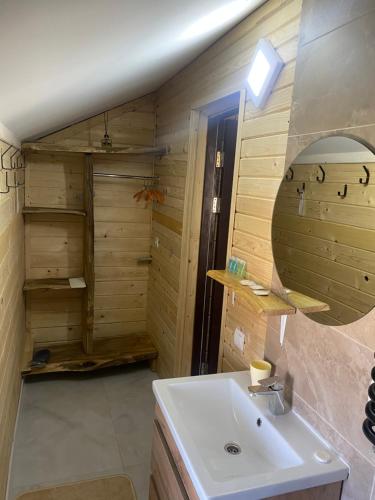 Koupelna v ubytování Chalet Ivanna