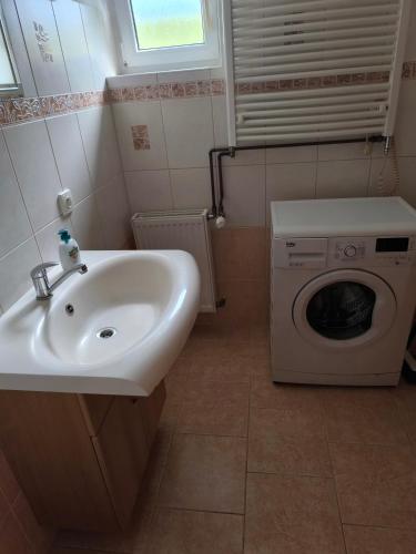 Koupelna v ubytování Apartmán U Švejdy