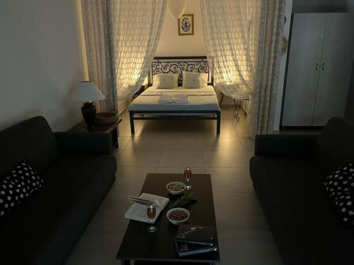 Katil atau katil-katil dalam bilik di Aurora Studio Lagonissi