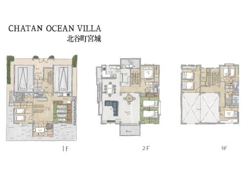 北谷町にあるCHATAN OCEAN Villaのシャラヤン オーシャン ヴィラのフロアプラン