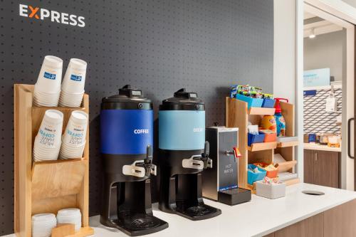 a store with two water heaters on a shelf at Holiday Inn Express & Suites Rhinelander by IHG in Rhinelander