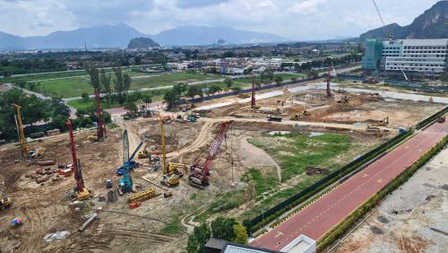 an overhead view of a construction site at H&W Sunway Onsen Suite Tambun Sunway City Ipoh in Ipoh