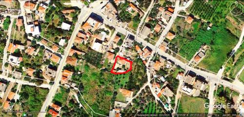 a red spot in the middle of a city at SUN and Sea HOUSE Kavala ammolofoi αμμόλοφοι in Eleftheres
