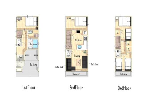 a floor plan of the apartment units at BISK PARK Higashi-Jujo in Tokyo