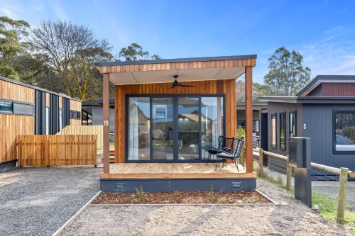 a house with a gazebo on a street at Small Scale Stays - Couples Retreats in Halls Gap