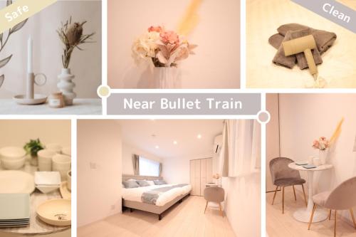 a collage of photos of a bedroom and a hotel room at Miu Hotel Shinagawa - Tokyo Travel Hub near Landmarks, Bullet Train & Airport in Tokyo