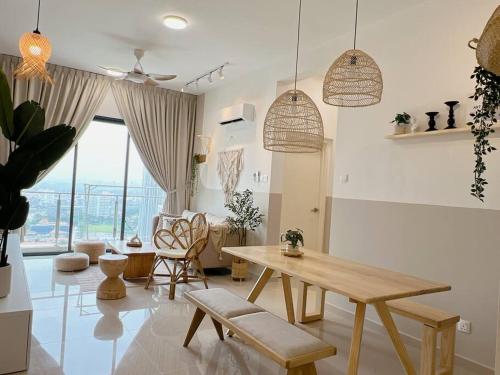 Χώρος καθιστικού στο SKS Pavillion by Cactus Homestay THM