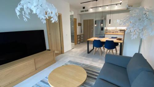 Kuchyň nebo kuchyňský kout v ubytování PORTo MiRA