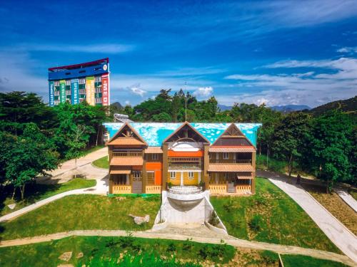 an overhead view of a house with at MEDDOM Park in Cao Phong