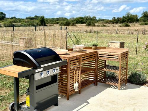 Photo de la galerie de l'établissement La Villa Bohème - 6 personnes, Piscine chauffée, 10 min des plages, à Le Bernard