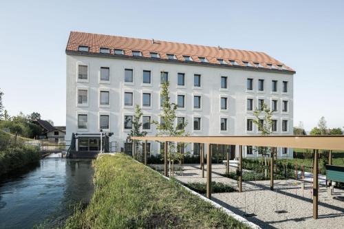 Budova, kde se aparthotel nachází
