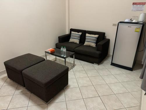 Χώρος καθιστικού στο Leng Guest House