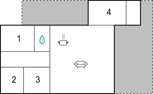 a block of squares with the number four at Beautiful Home In Højby With Wifi in Højby