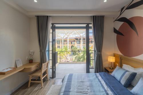 Postel nebo postele na pokoji v ubytování Nhà phố 3Pn Coral Home Novaworld Phan Thiết