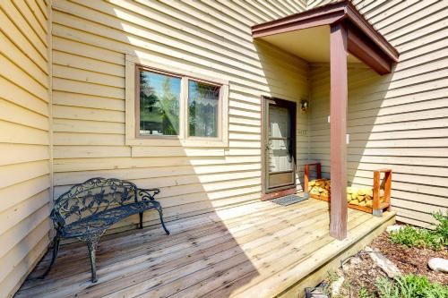 a bench sitting on a porch of a house at 4412 Mackinaw in Wilson