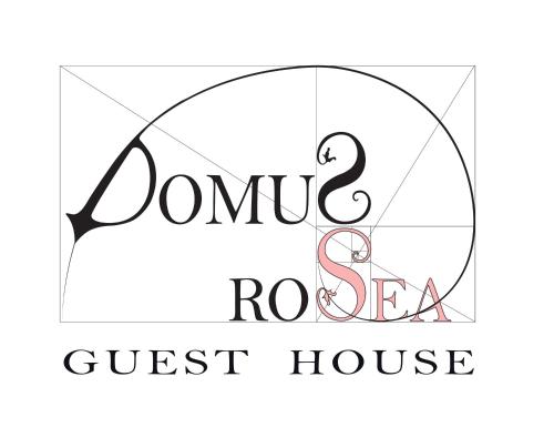 a black and white logo for a guest house at Domus Rosea in Marina Palmense