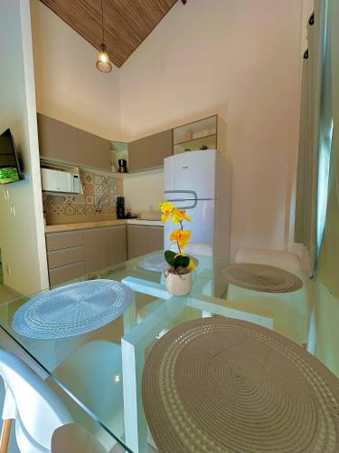 Dapur atau dapur kecil di Solar Água Apartaments