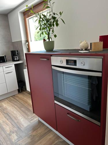 Kuchyň nebo kuchyňský kout v ubytování Ferienwohnung Niemann