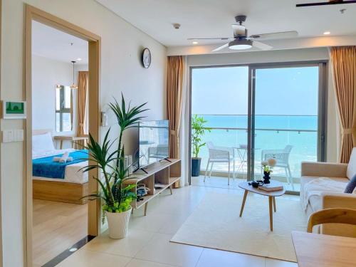 Ένα ή περισσότερα κρεβάτια σε δωμάτιο στο The Song Apartment Vung Tau - Căn hộ cạnh biển - TT Tower Homestay