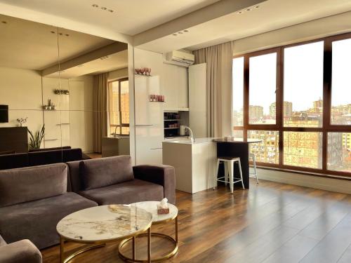 Et opholdsområde på Opera Apartment