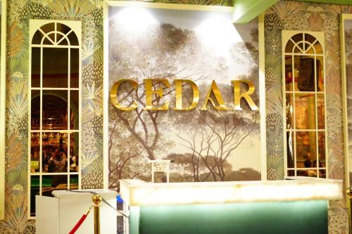 a store front with a sign that reads cedars at Connaught Royale Delhi in New Delhi