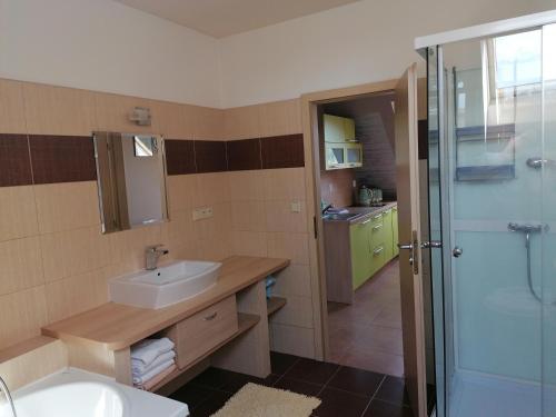 Koupelna v ubytování Apartmá 1 Ubytování u kostela, SEDLO