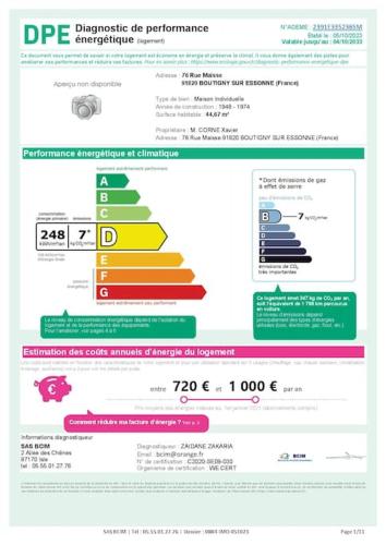 une capture d'écran d'un écran d'ordinateur avec un diagramme dans l'établissement Maison indépendante, à Boutigny-sur-Essonnes