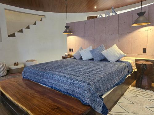 Postel nebo postele na pokoji v ubytování Villa con jacuzzi en Bacalar