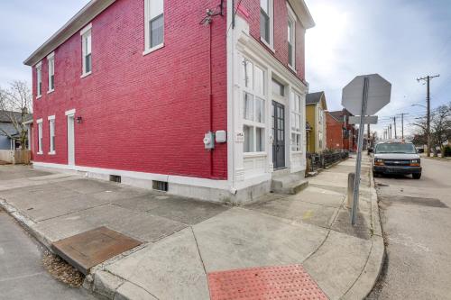 a red building on the side of a street at Near Downtown Dayton Historic South Park Home in Dayton